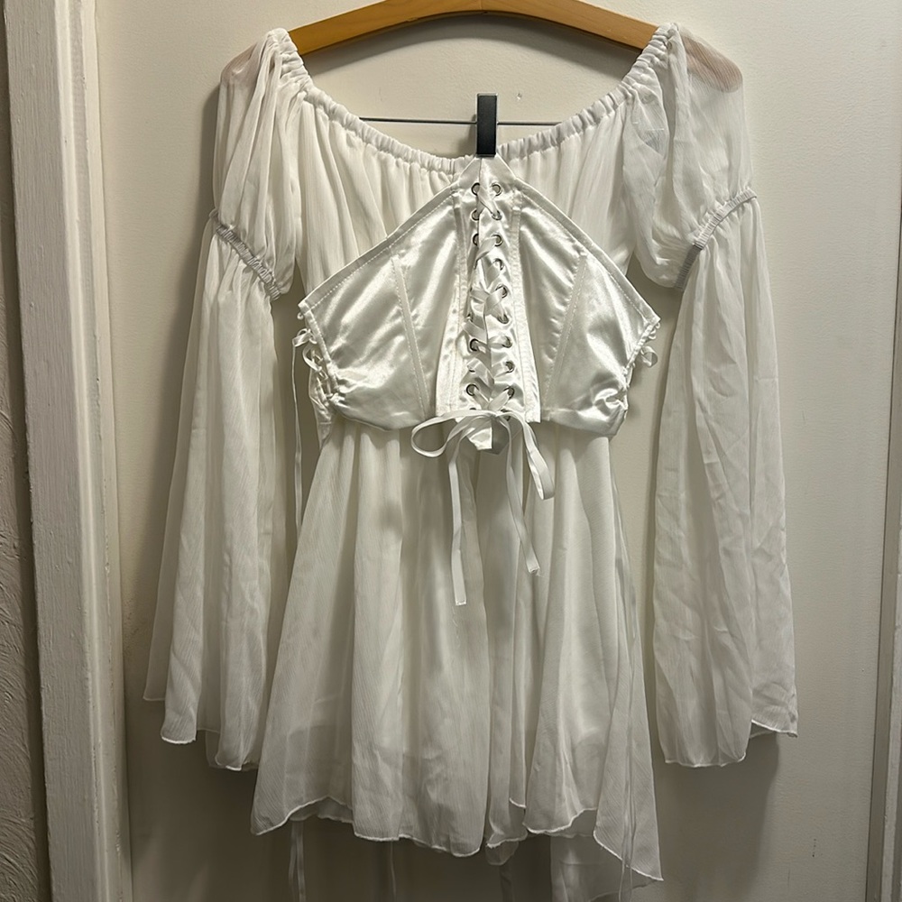Beautiful White dress with corset